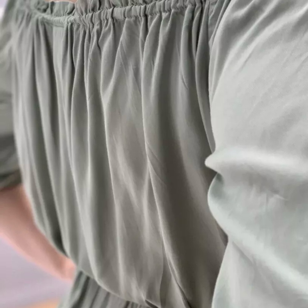 Womens 1X Plus Size Super Soft Sage Romper New - Picture 7 of 8